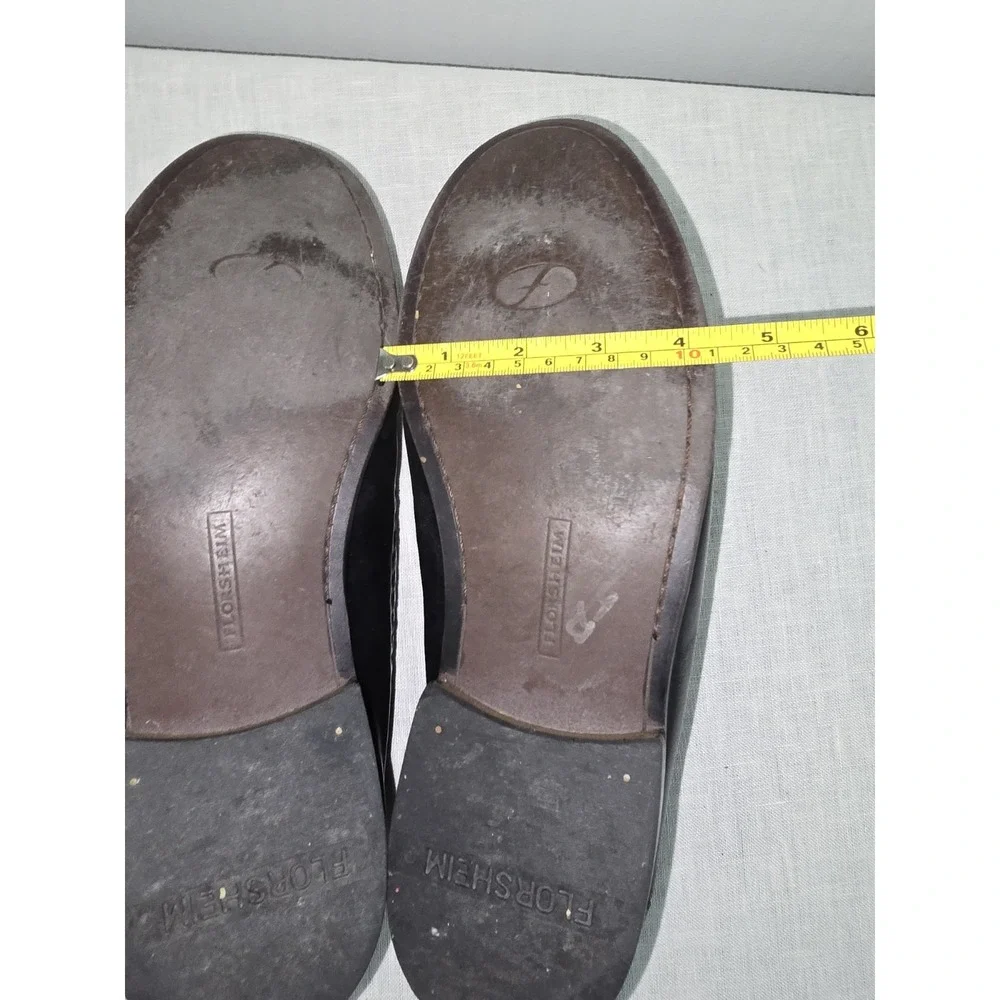 Pisa Florsheim Mens Black Shoes Crocodile Print Leather Slip On 18469-01 11.5 D